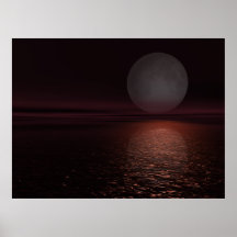 Joann  moon rise brown haze posters