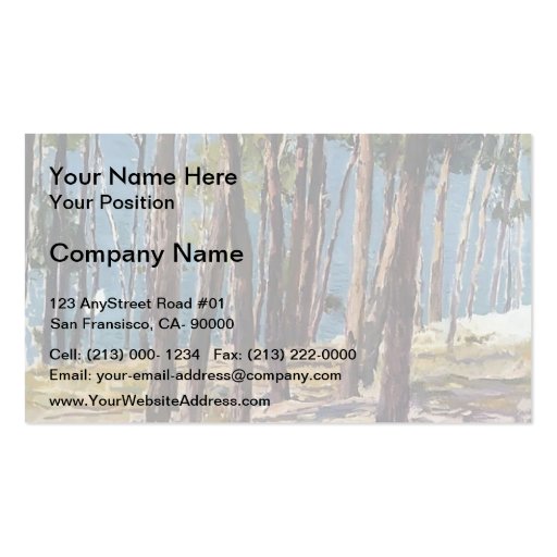 Joaquín Sorolla- Pine Trees Business Card Template (front side)