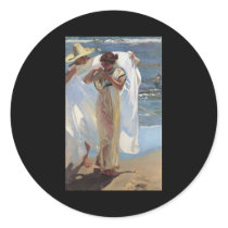 Joaquín Sorolla y Bastida After The Bath Round Sticker