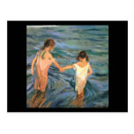 Joaquín Sorolla y Bastida Children in the Sea Post Cards