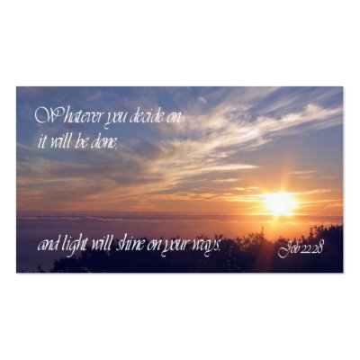 Job 22:28 Inspirational Wallet Cards Business Cards by RanchLady