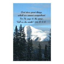 Job 37:5-6 stationery