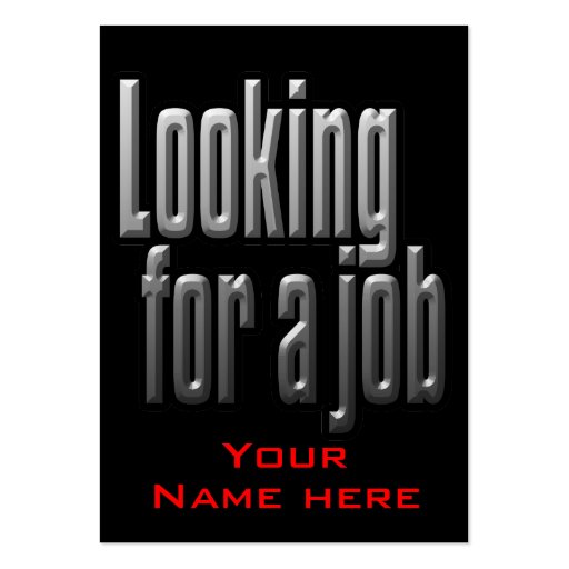 Job Hunting Business Card for Man/Guy