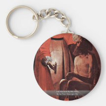Job Mocked By His Wife,  By La Tour Georges De Key Chains