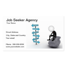 Job seeker agency business card
