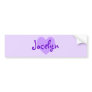 Jocelyn in Purple Bumper Sticker