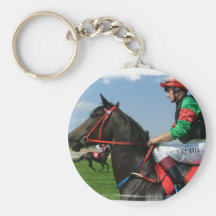 Jockey and Horse Keychain