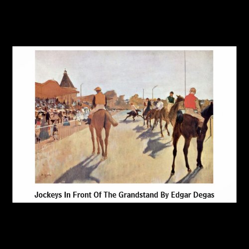 Jockeys In Front Of The Grandstand By Edgar Degas Print