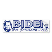 Joe Biden 2008 Flag Bumper Sticker bumper stickers by buttonZup Joe Biden 2008 Flag Bumper Sticker bumper stickers