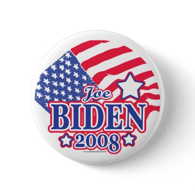 Joe Biden 2008 Flag Button  by buttonZup