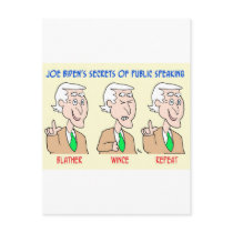 Joe Biden blather wince repeat postcards