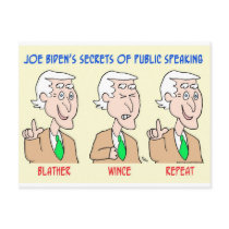 Joe Biden blather wince repeat postcards