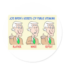 Joe Biden blather wince repeat stickers