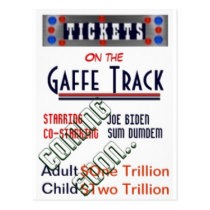 Joe Biden in Gaffe Track Postcards