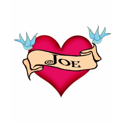 Joe - Custom Heart Tattoo T-shirts &amp; Gifts by customtattoogifts