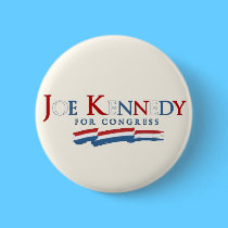 Joe Kennedy, III for Congress white version buttons
