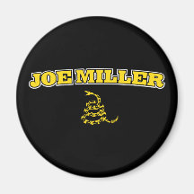 Joe Miller Gadsden Flag Snake Fridge Magnets
