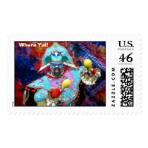 Joe Perez Mardi Gras New Orleans 2005, Where Y'at! postage
