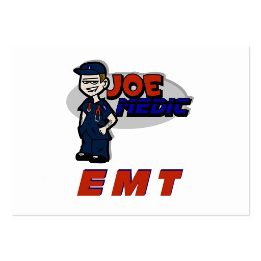 Joe Red EMT Business Card Template (front side)