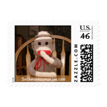 Joe Sock Monkey USPS Postage Stamp.. by Dinahardt Joe Sock Monkey USPS Postage Stamp..