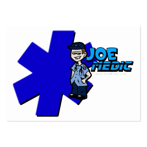Joe star of life Large Business Card Template (front side)