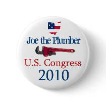 Joe the Plumber  US Congress 2010 - Button