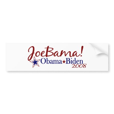JoeBama (Obama Biden 2008) Bumper Sticker by worldsfair