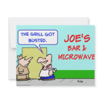 joes bar and grill microwave busted invitations