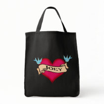 Joey - Custom Heart Tattoo T-shirts & Gifts Bags