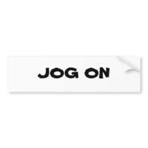 JOG ON bumper stickers