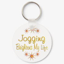 Jogging Brightens My Life keychains