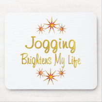 Jogging Brightens My Life mousepads