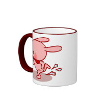 Jogging Bunny Doodle Art Mug