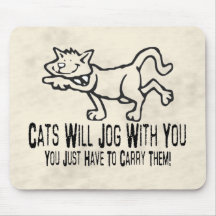 Jogging Cats Mouse Mat