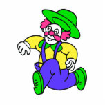 Jogging Clown Photo Cutouts