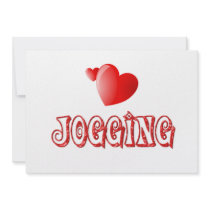Jogging Hearts Personalized Invitations