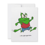 jogging joggy froggy frog cartoon personalized announcements