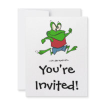 jogging joggy froggy frog cartoon custom announcements
