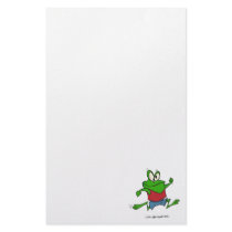 jogging joggy froggy frog cartoon customized stationery