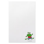 jogging joggy froggy frog cartoon customized stationery