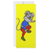 Jogging Mouse Rack Cards