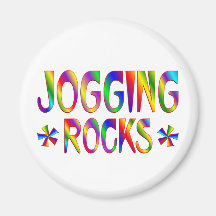 Jogging Rocks Fridge Magnets