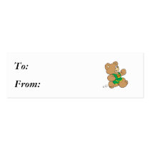 Jogging Running Bear business cards