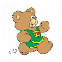 Jogging Running Bear posters