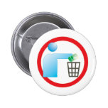 jogue lixo no lixo sinal ilustração informativa buttons