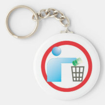 jogue lixo no lixo sinal ilustração informativa key chains