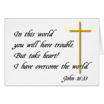 Joh 16:33 greeting card