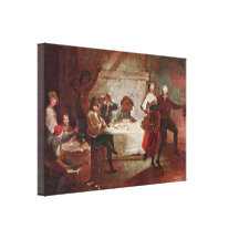 Johann Rasso Januarius Zick - Streit at the inn Stretched Canvas Prints