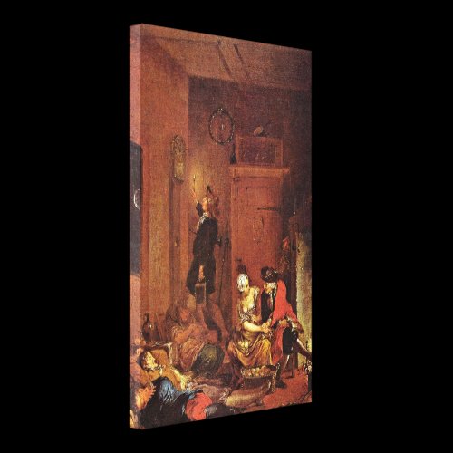 Johann Rasso Januarius Zick - The Night Watch Canvas Print