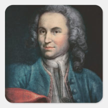 Johann Sebastian Bach  c.1715 Square Stickers